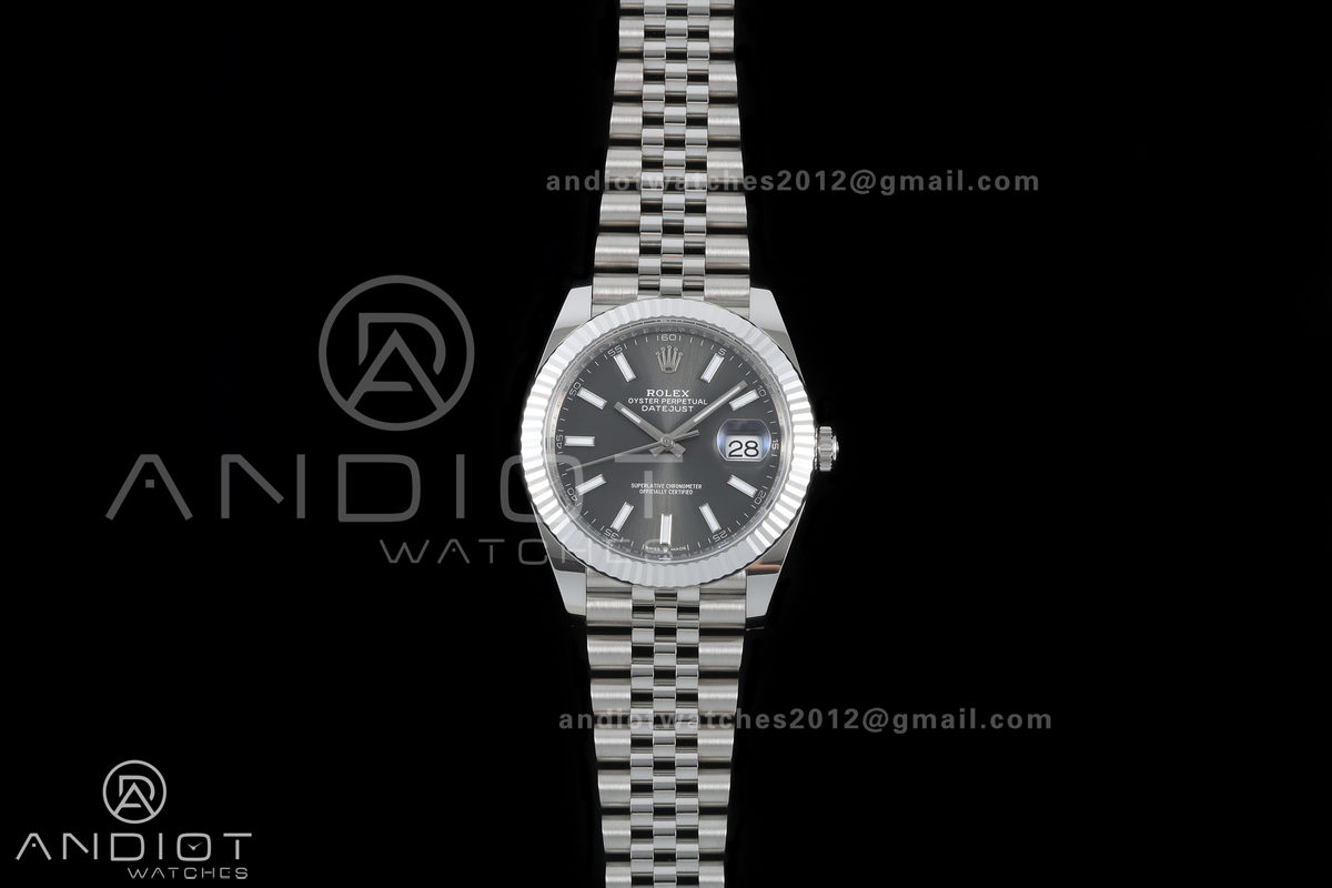 DateJust 41 126334 GOLD Maker 1:1 Best Edition Gray Stick Dial on Jubilee Bracelet JH3235 (Free Sprung)